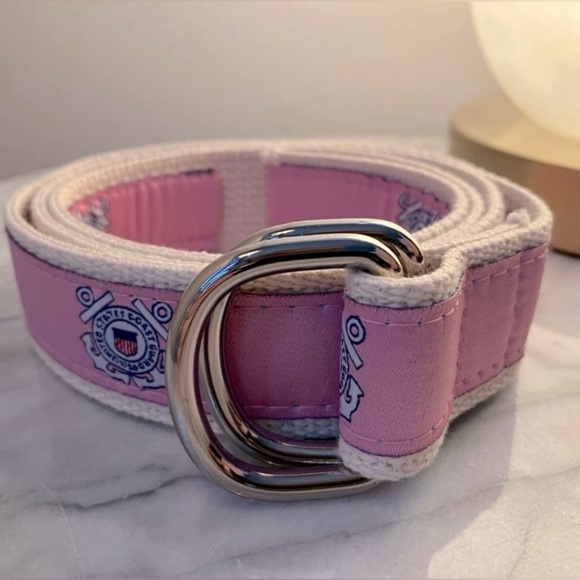 United States Coast Guard Vintage Ribbon Embroidered D-Ring Belt - Picture 4 of 7